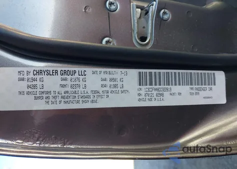 2013 Dodge Dart Se z USA, uszkodzony, nr VIN 1C3CDFAA8DD322819